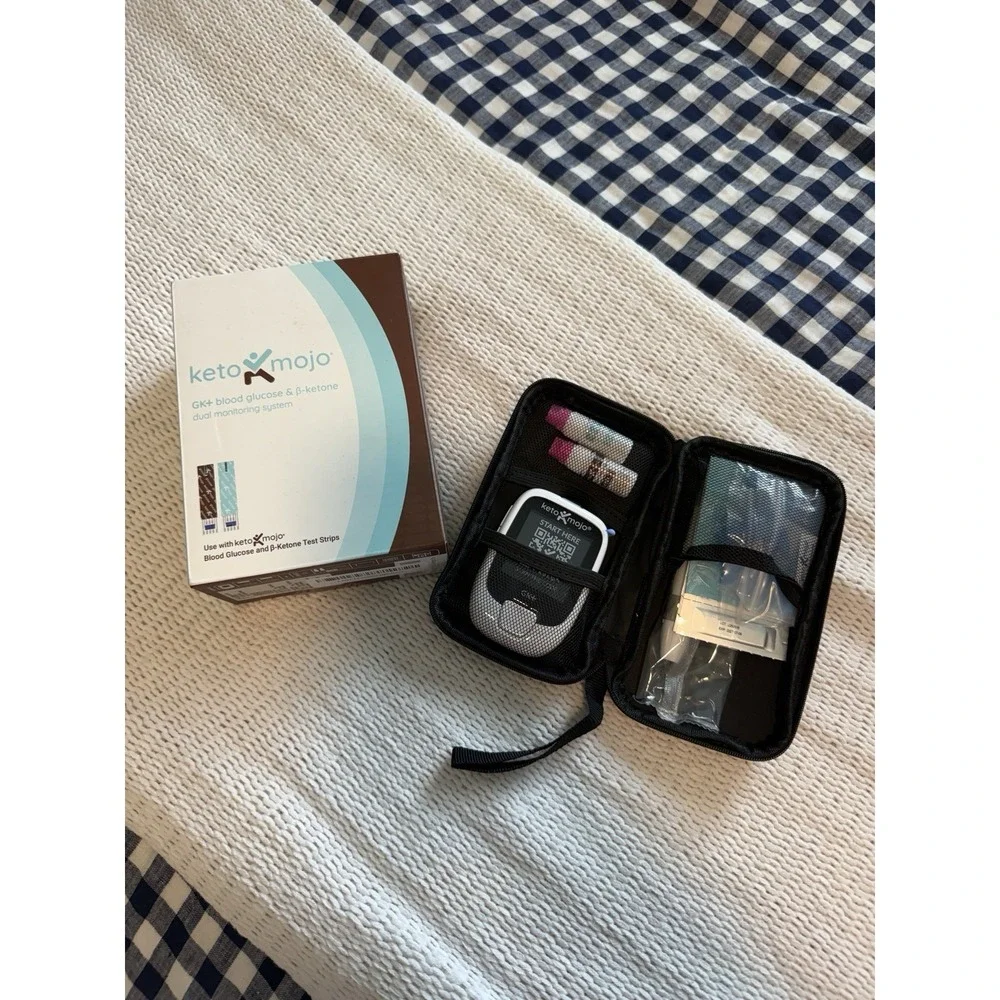 NIB KETO-MOJO GK+ Bluetooth Glucose & Ketone Testing Kit Dual Monitoring System